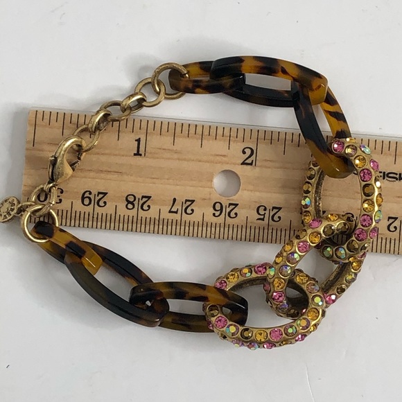 J. Crew Tortoise and Crystal Link Bracelet - Picture 5 of 6
